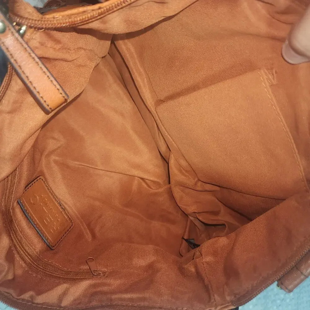RELIC EUC ORANGE FX LEATHER SATCHEL BAG